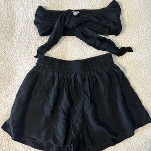 Elegant Black Two-Piece Jumpsuit